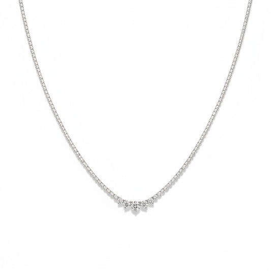 Tennis Necklace Gradual 5.29ct