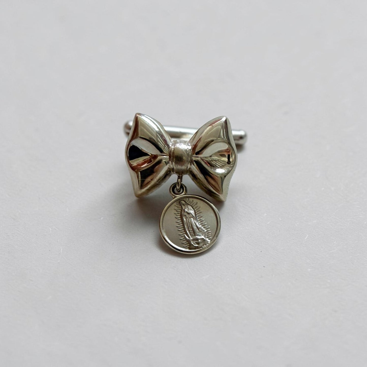 Moño Bautizo Oro blanco 14k