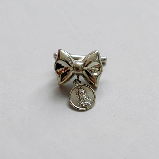 Moño Bautizo Oro blanco 14k