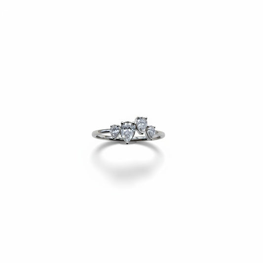 Anillo Gotas Diamantes Naturles