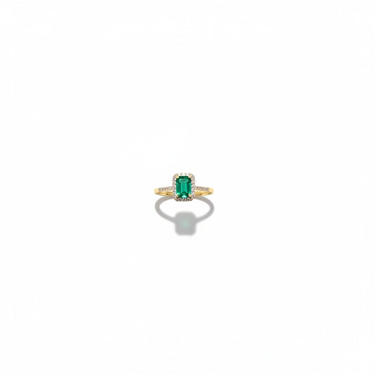 Anillo Esmeralda con Diamantes